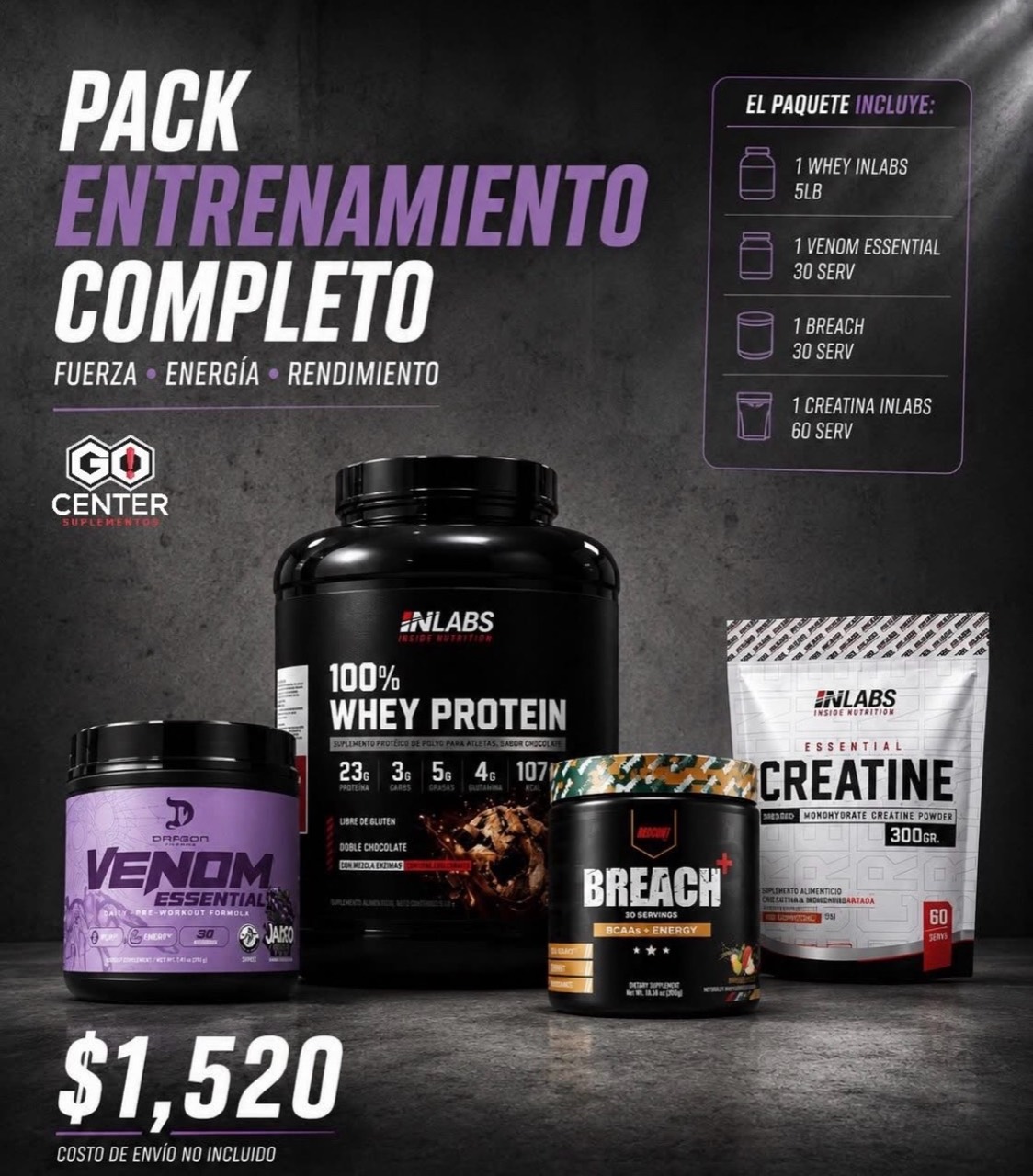 Pack Entrenamiento Completo Morado