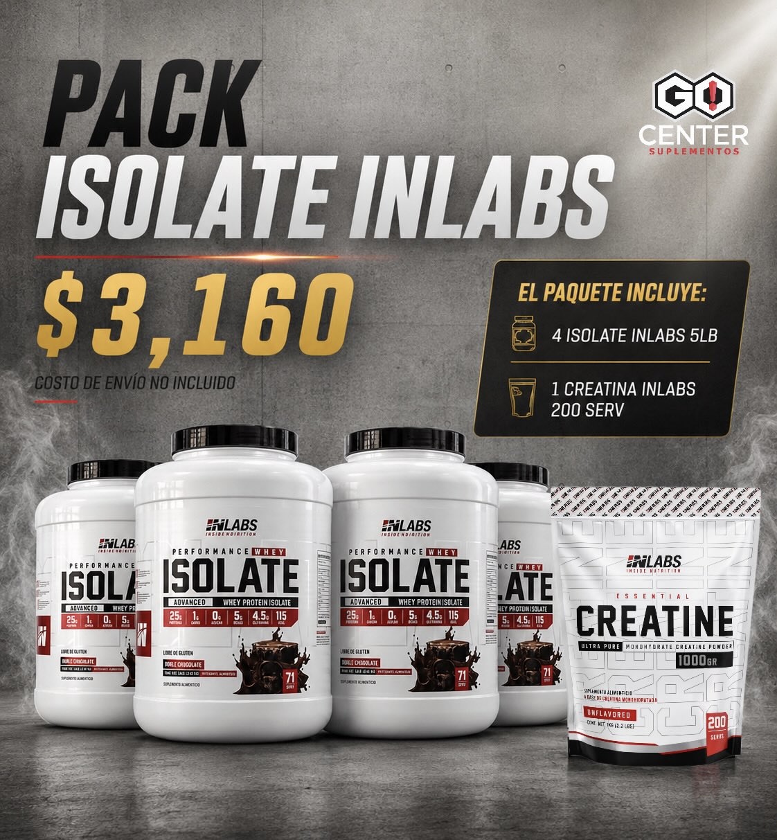 Pack Isolate Inlabs 4 + Creatina 200