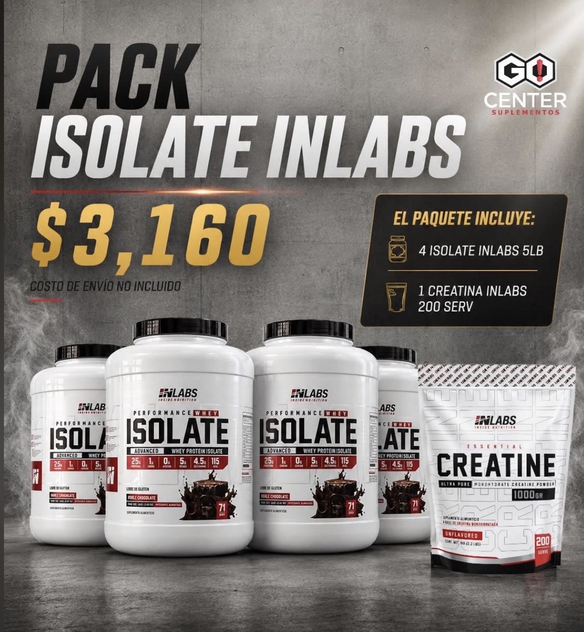 Pack Isolate Inlabs 4 + Creatina 200